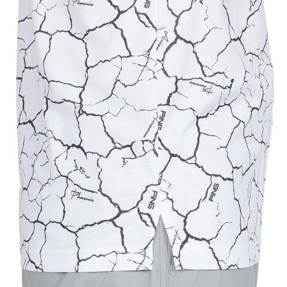 ピン（PING）（メンズ）ゴルフウェア サラマックス UV 総柄プリント 半袖ポロシャツ 621-5160307-030