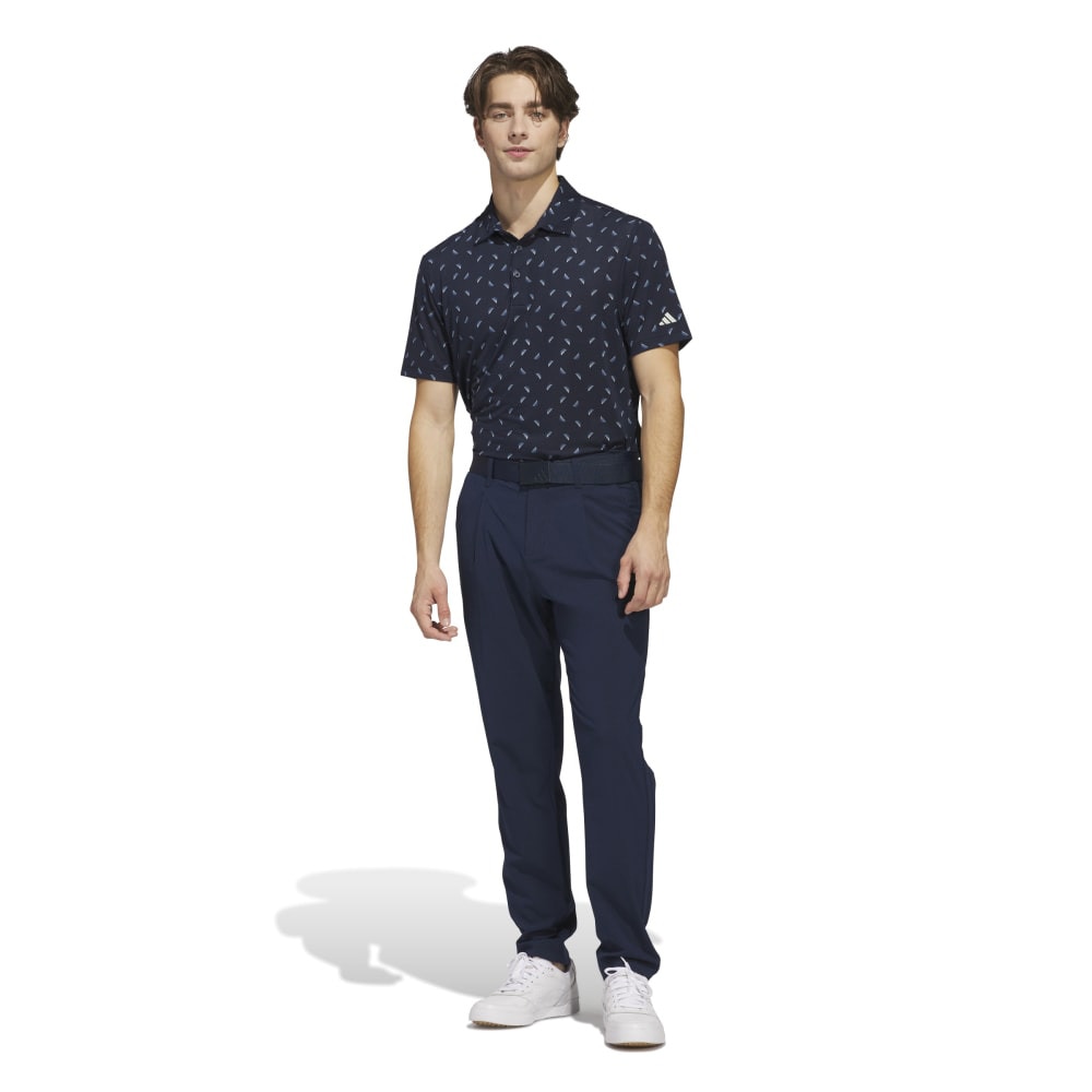 アディダス（adidas）（メンズ）ゴルフウェア メッシュ総柄 半袖 ポロシャツ KUH65-JF4909NVY