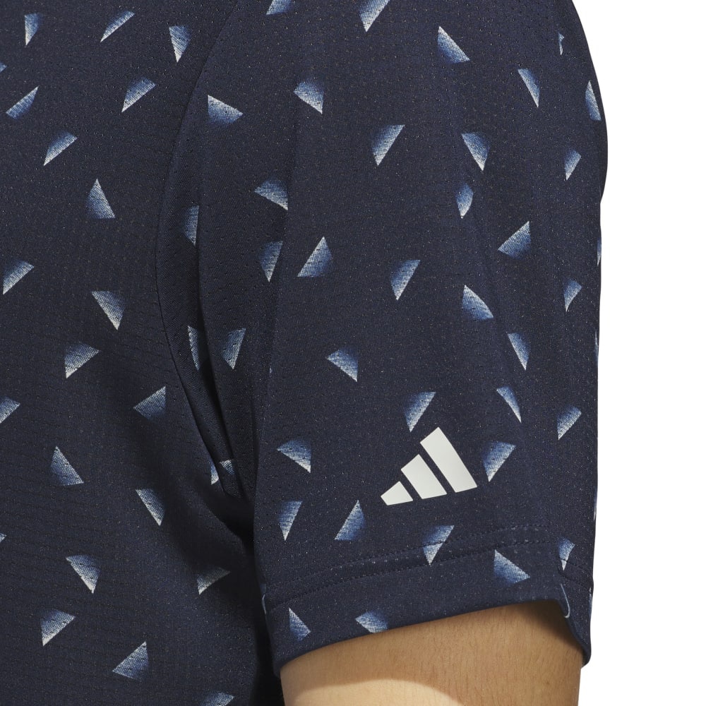 アディダス（adidas）（メンズ）ゴルフウェア メッシュ総柄 半袖 ポロシャツ KUH65-JF4909NVY