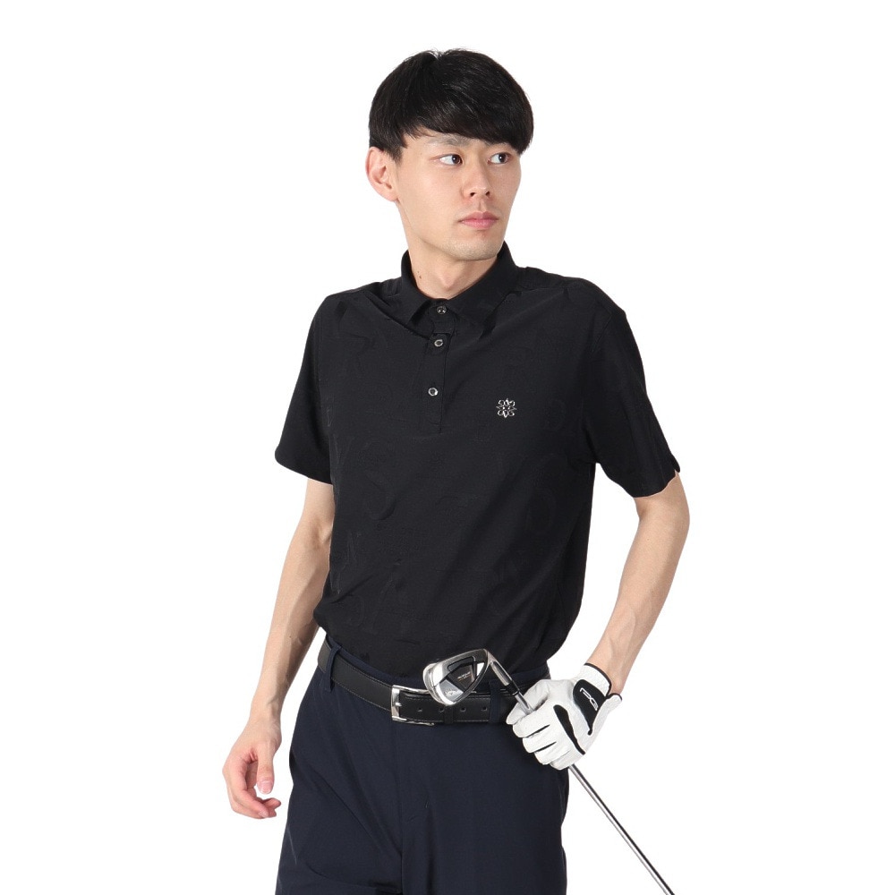 セントアンドリュース（ST.ANDREWS）（メンズ）ゴルフウェア コンセプト柄 リンクスムジ 半袖ポロシャツ 042-5160351-010