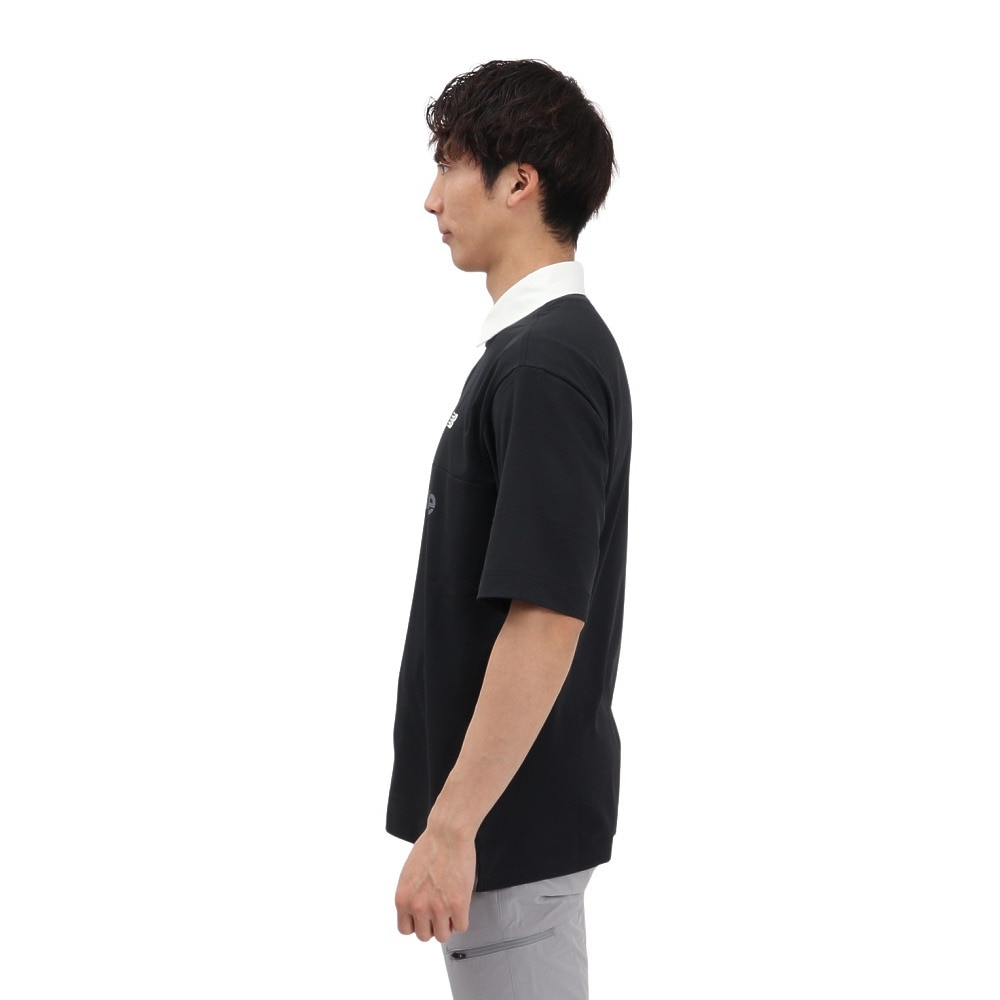 ニューバランス（new balance）（メンズ）ゴルフウェア 接触冷感 半袖 ラガーシャツ 012-5166004-010