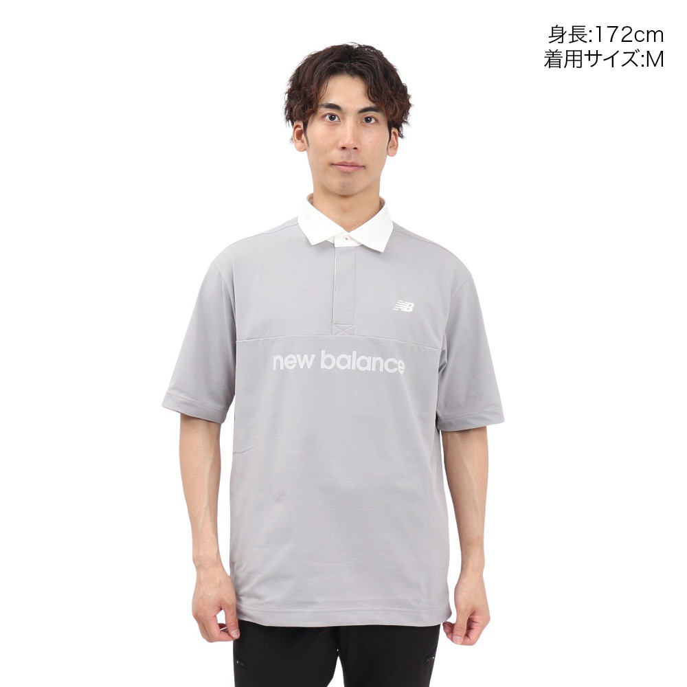 ニューバランス（new balance）（メンズ）ゴルフウェア 接触冷感 半袖 ラガーシャツ 012-5166004-023