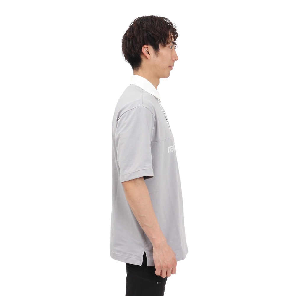 ニューバランス（new balance）（メンズ）ゴルフウェア 接触冷感 半袖 ラガーシャツ 012-5166004-023
