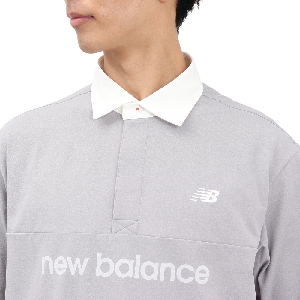 ニューバランス（new balance）（メンズ）ゴルフウェア 接触冷感 半袖 ラガーシャツ 012-5166004-023