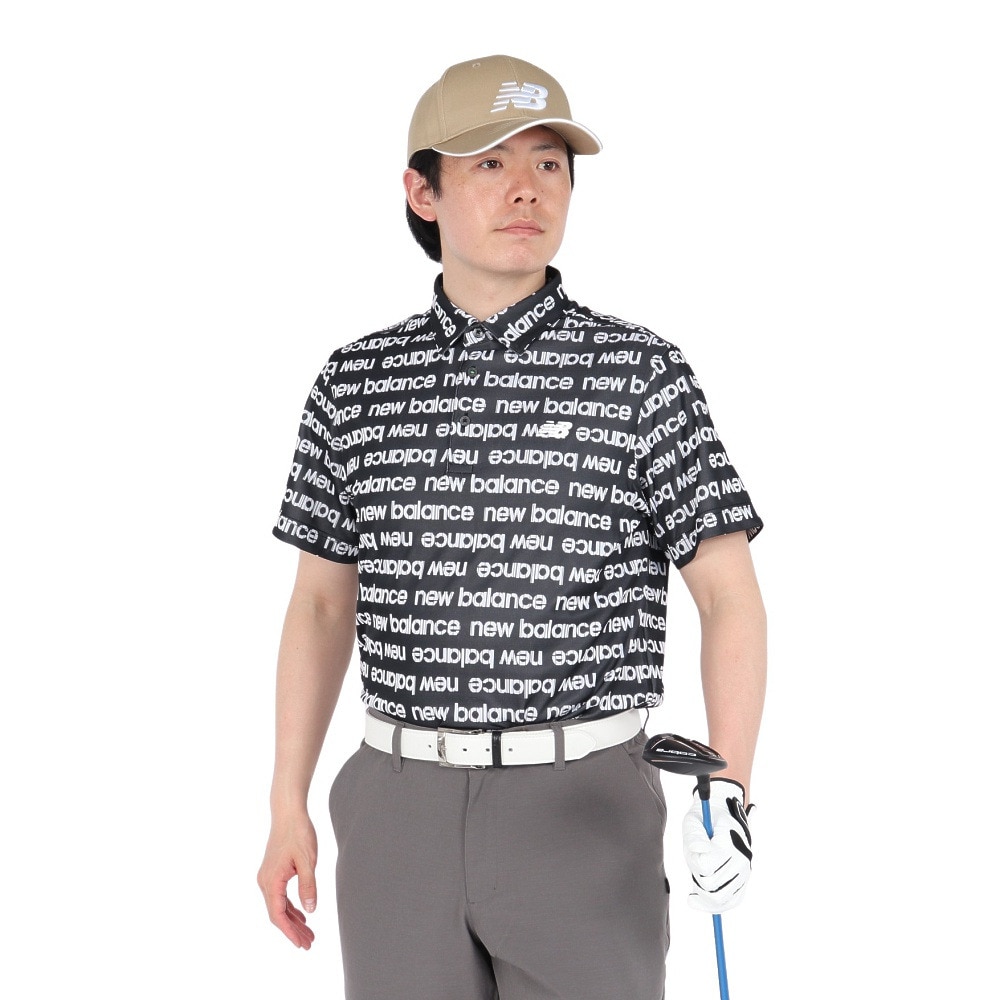 ニューバランス（new balance）（メンズ）ゴルフウェア 吸汗速乾 半袖 カラーシャツ 012-5168002-011