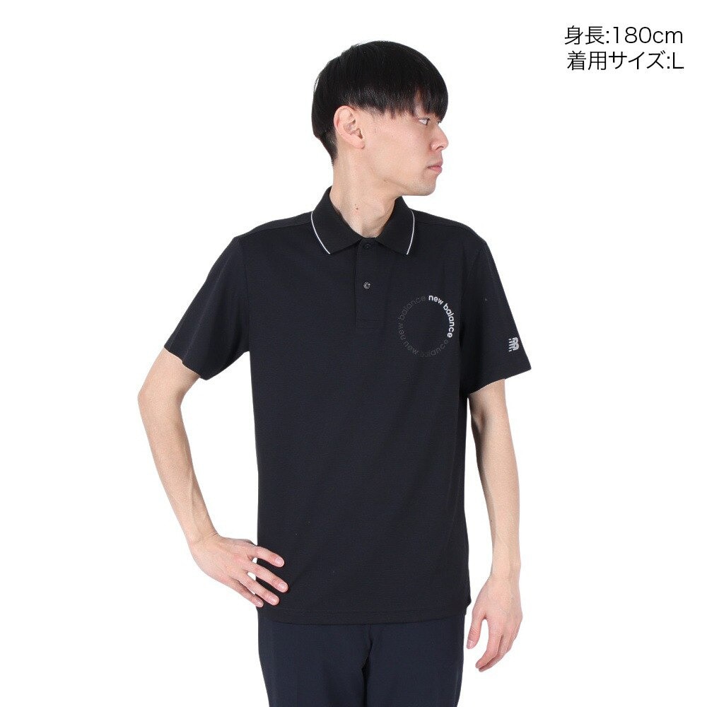 ニューバランス（new balance）（メンズ）ゴルフウェア 吸汗速乾 半袖ポロシャツ 012-5160002-010