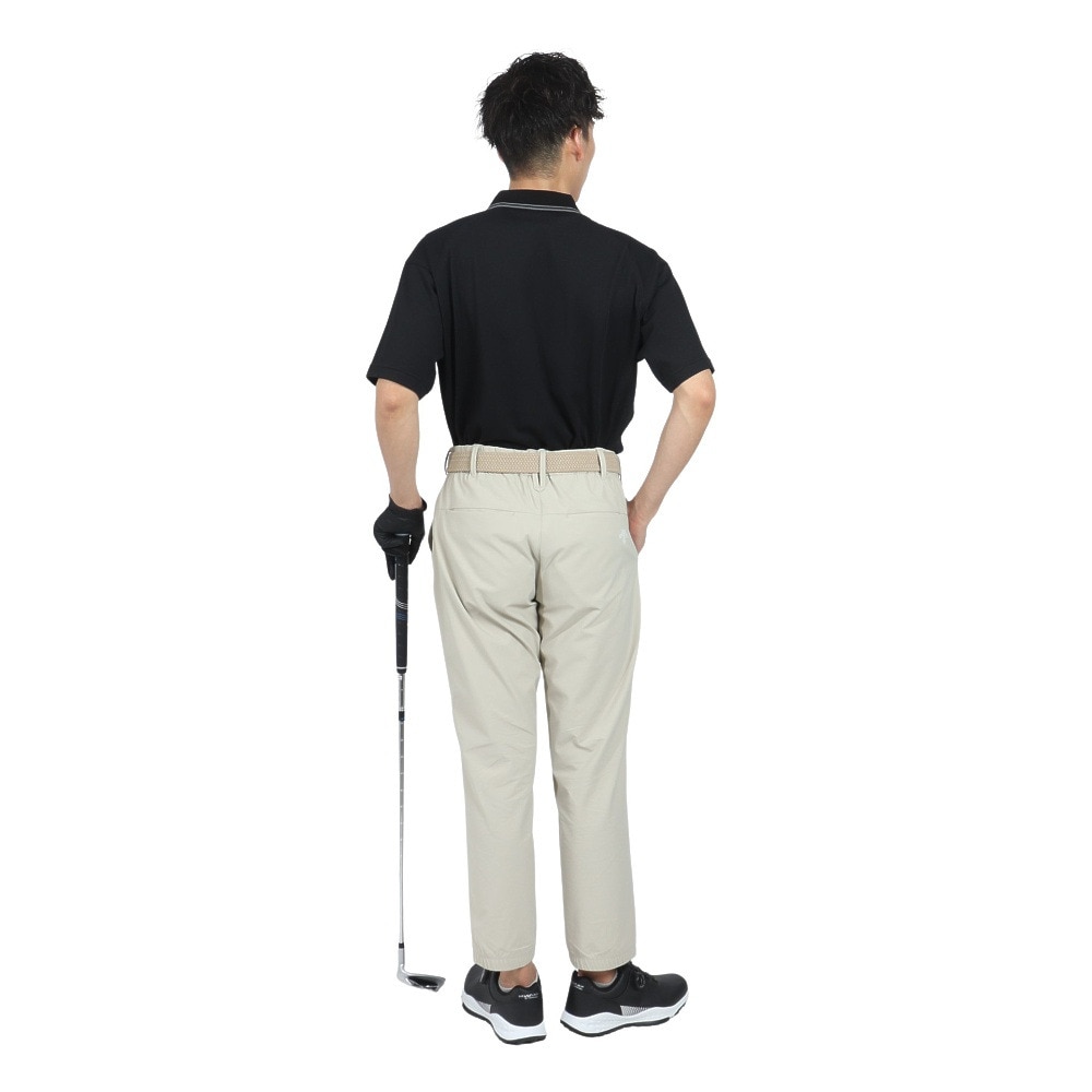 デサントゴルフ（DESCENTEGOLF）（メンズ）ゴルフウェア 吸汗速乾 遮熱 スキッパーネック 鹿の子 半袖シャツ DG5SHS08M BK00
