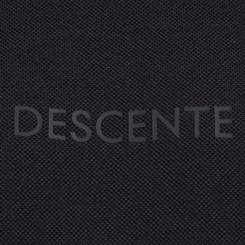 デサントゴルフ（DESCENTEGOLF）（メンズ）ゴルフウェア 吸汗速乾 遮熱 スキッパーネック 鹿の子 半袖シャツ DG5SHS08M BK00
