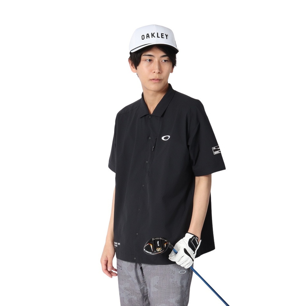オークリー（OAKLEY）（メンズ）ゴルフウェア 吸汗速乾 接触冷感 STALWART COOL WV 半袖シャツ FOA407843-02E