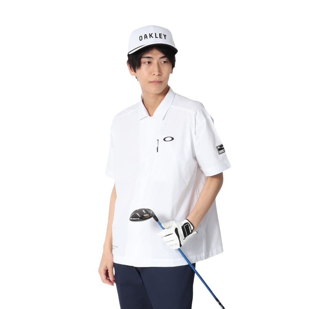 オークリー（OAKLEY）（メンズ）ゴルフウェア 吸汗速乾 接触冷感 STALWART COOL WV 半袖シャツ FOA407843-100