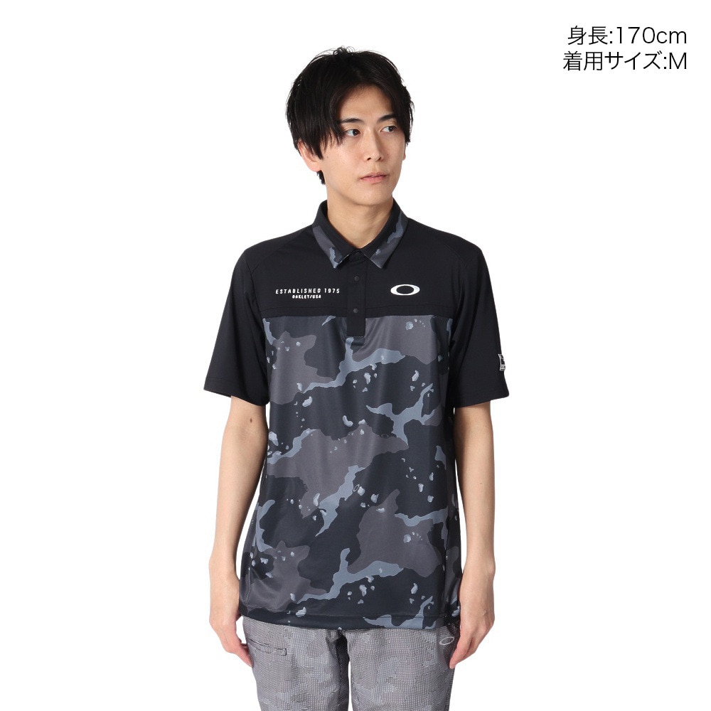 オークリー（OAKLEY）（メンズ）ゴルフウェア 吸汗速乾 接触冷感 STALWART BLOCK 半袖シャツ FOA407844-00G