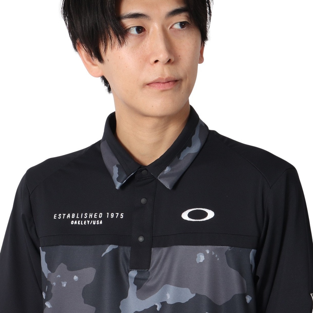 オークリー（OAKLEY）（メンズ）ゴルフウェア 吸汗速乾 接触冷感 STALWART BLOCK 半袖シャツ FOA407844-00G