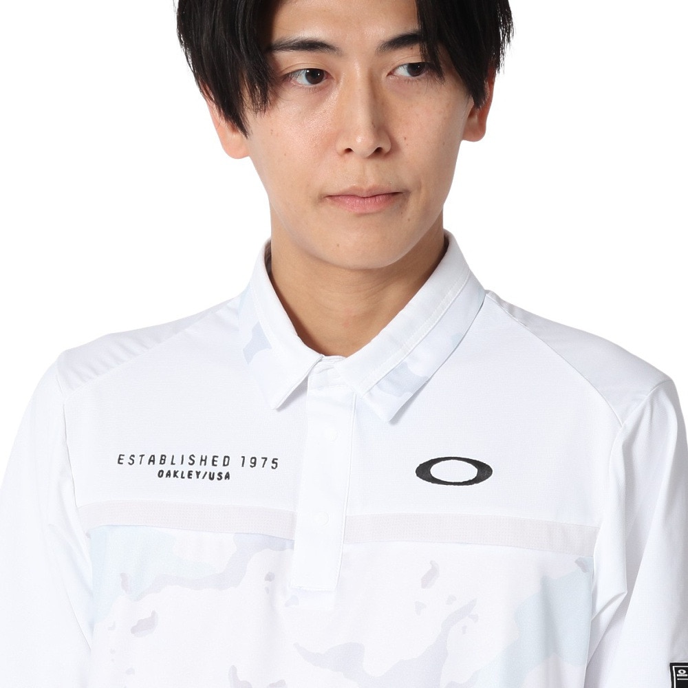 オークリー（OAKLEY）（メンズ）ゴルフウェア 吸汗速乾 接触冷感 STALWART BLOCK 半袖シャツ FOA407844-186