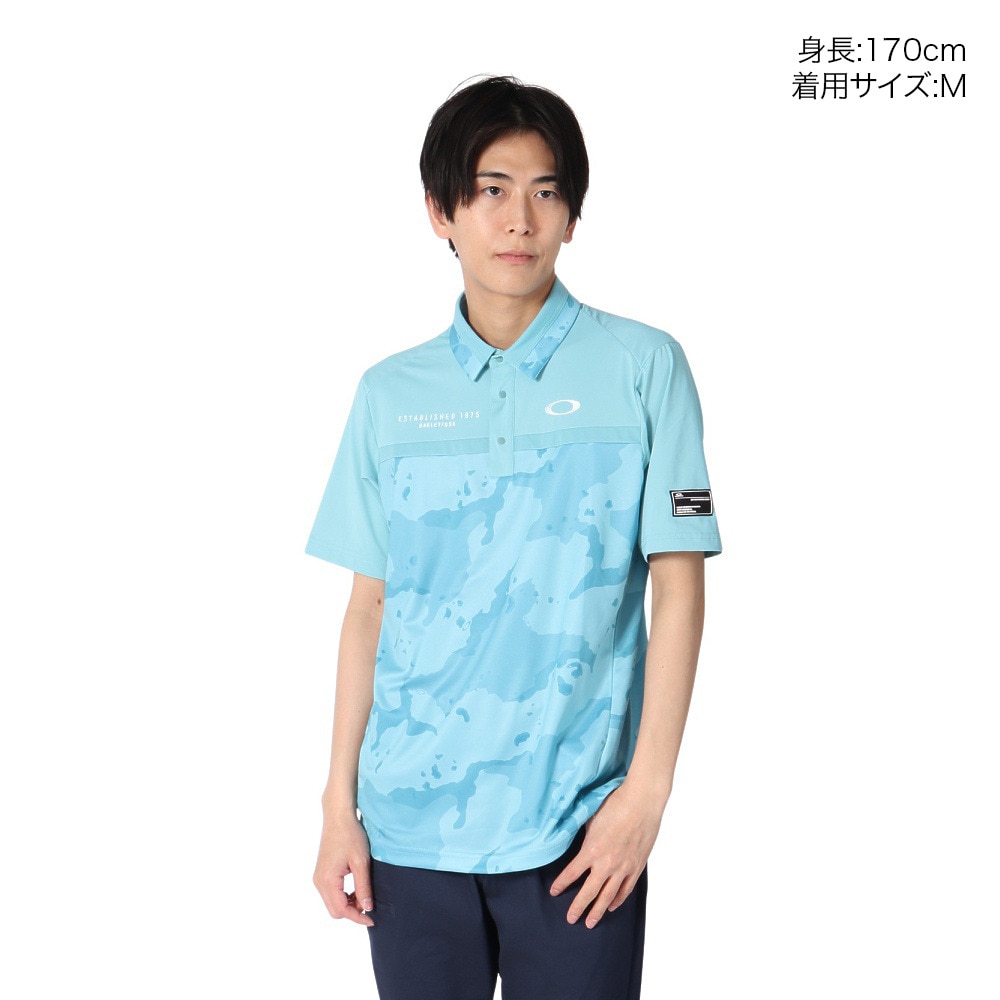 オークリー（OAKLEY）（メンズ）ゴルフウェア 吸汗速乾 接触冷感 STALWART BLOCK 半袖シャツ FOA407844-62K