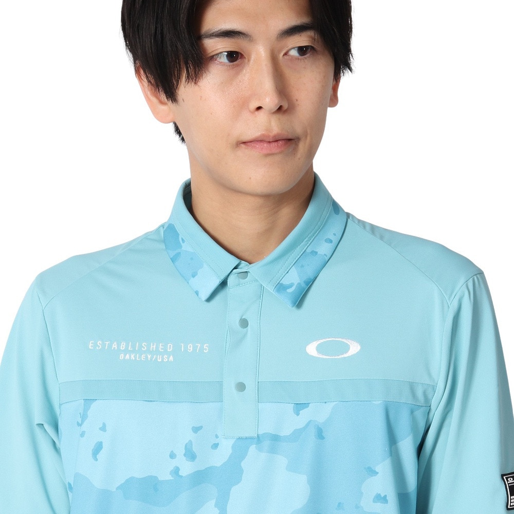 オークリー（OAKLEY）（メンズ）ゴルフウェア 吸汗速乾 接触冷感 STALWART BLOCK 半袖シャツ FOA407844-62K
