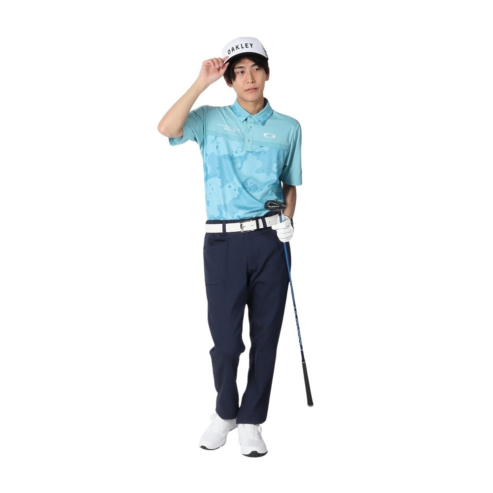 オークリー（OAKLEY）（メンズ）ゴルフウェア 吸汗速乾 接触冷感 STALWART BLOCK 半袖シャツ FOA407844-62K