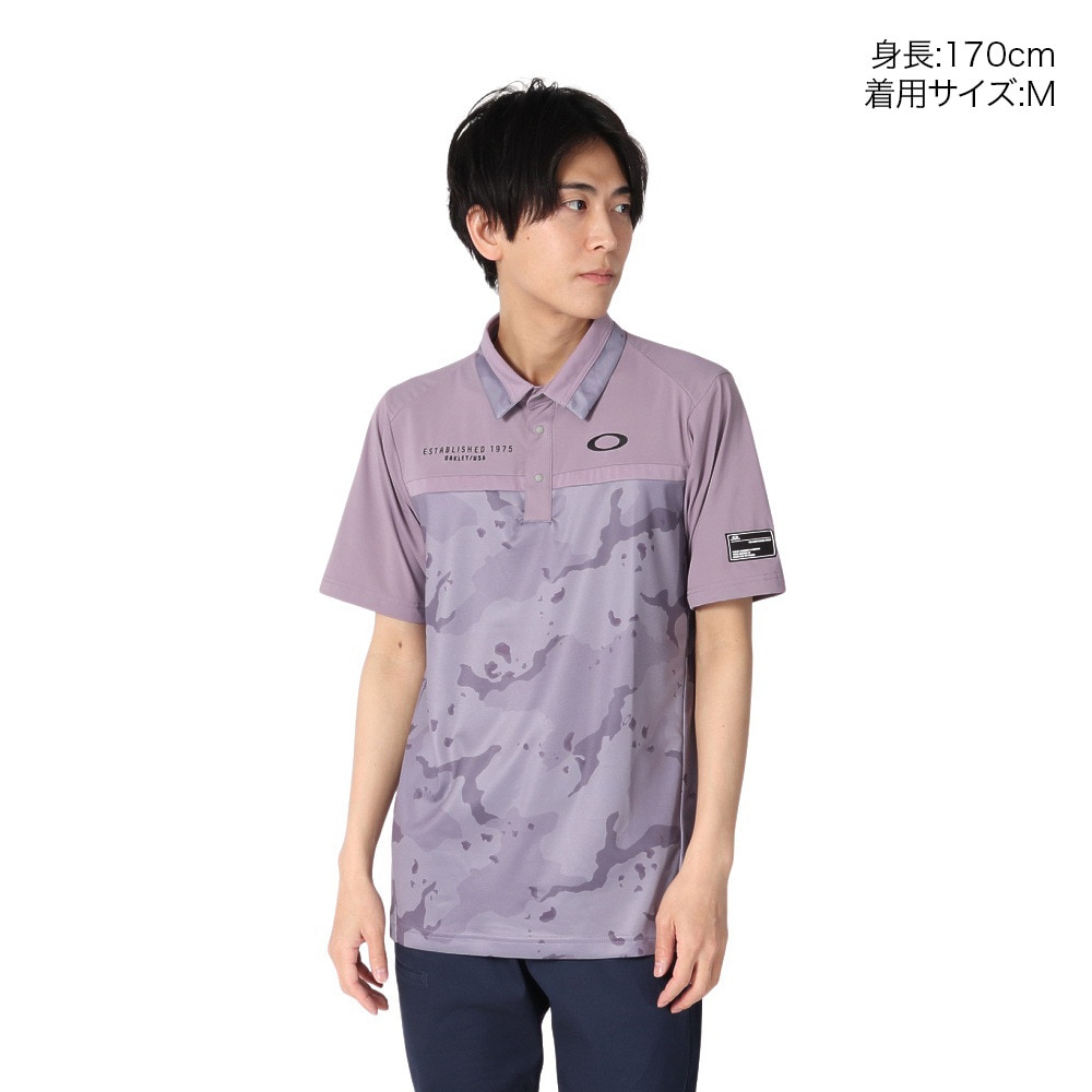 オークリー（OAKLEY）（メンズ）ゴルフウェア 吸汗速乾 接触冷感 STALWART BLOCK 半袖シャツ FOA407844-81J