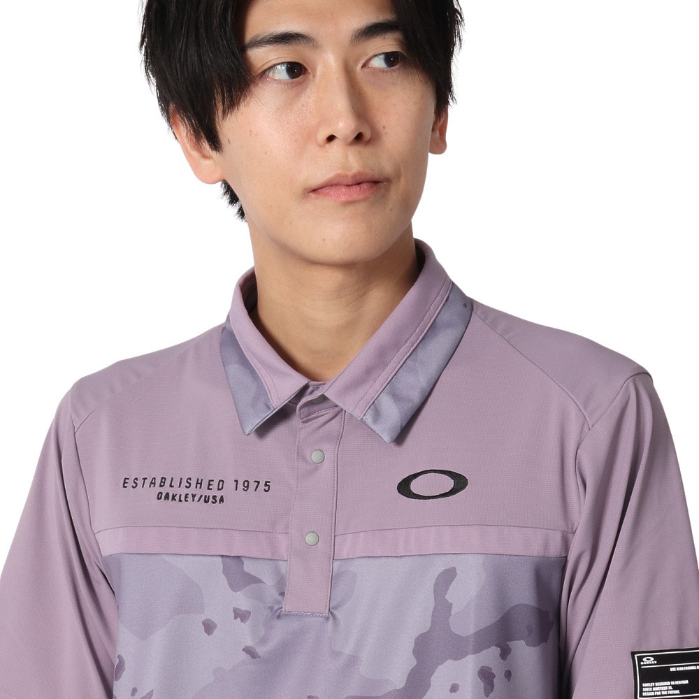 オークリー（OAKLEY）（メンズ）ゴルフウェア 吸汗速乾 接触冷感 STALWART BLOCK 半袖シャツ FOA407844-81J
