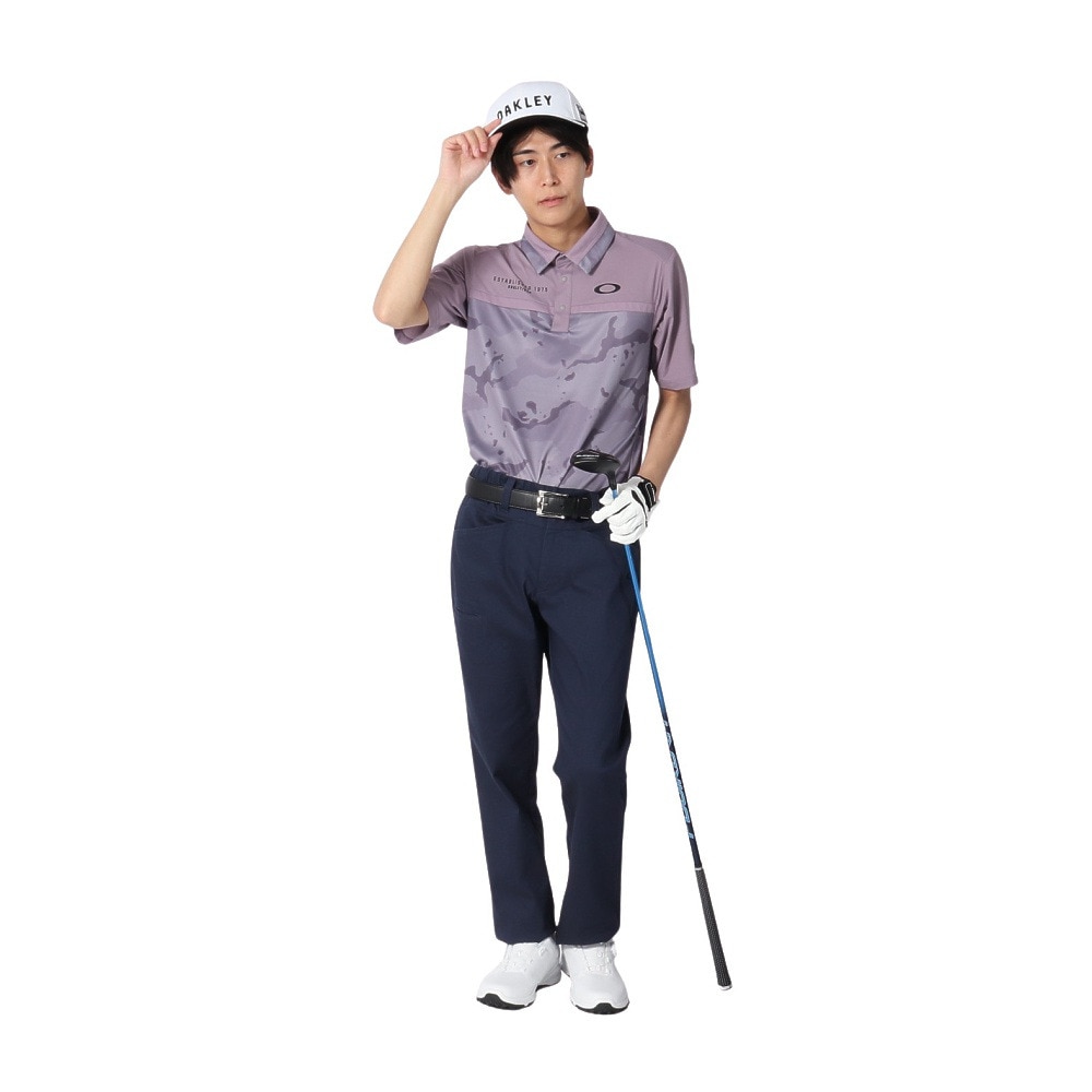 オークリー（OAKLEY）（メンズ）ゴルフウェア 吸汗速乾 接触冷感 STALWART BLOCK 半袖シャツ FOA407844-81J