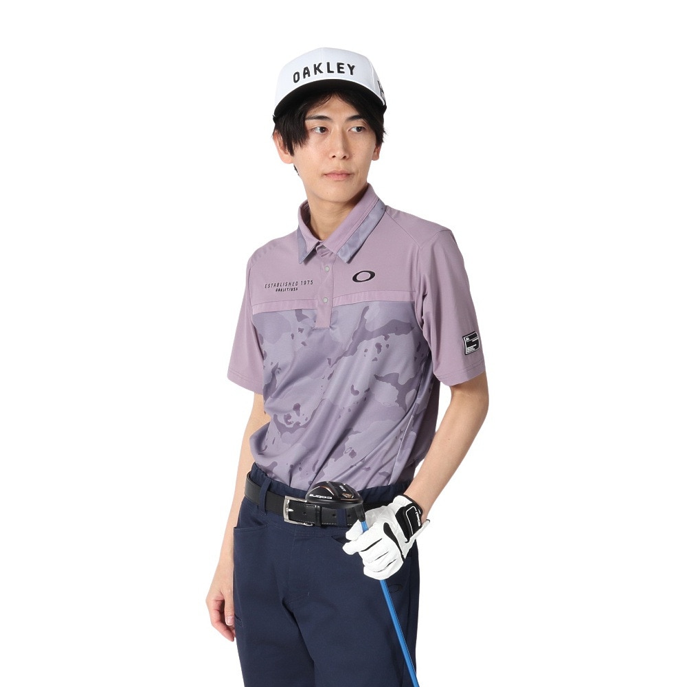 オークリー（OAKLEY）（メンズ）ゴルフウェア 吸汗速乾 接触冷感 STALWART BLOCK 半袖シャツ FOA407844-81J