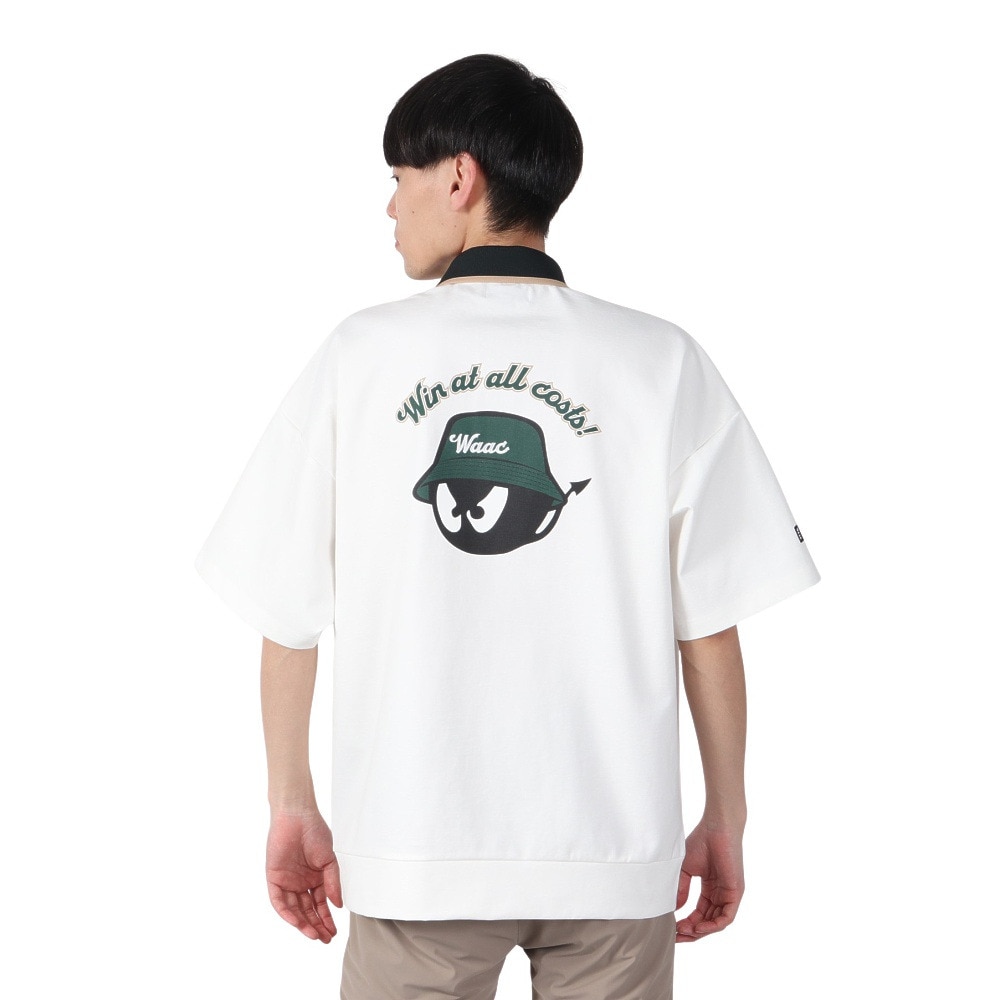 WAAC（WAAC）（メンズ）ゴルフウェア ライトストレッチポンチ 半袖ポロシャツ 072252011-0001