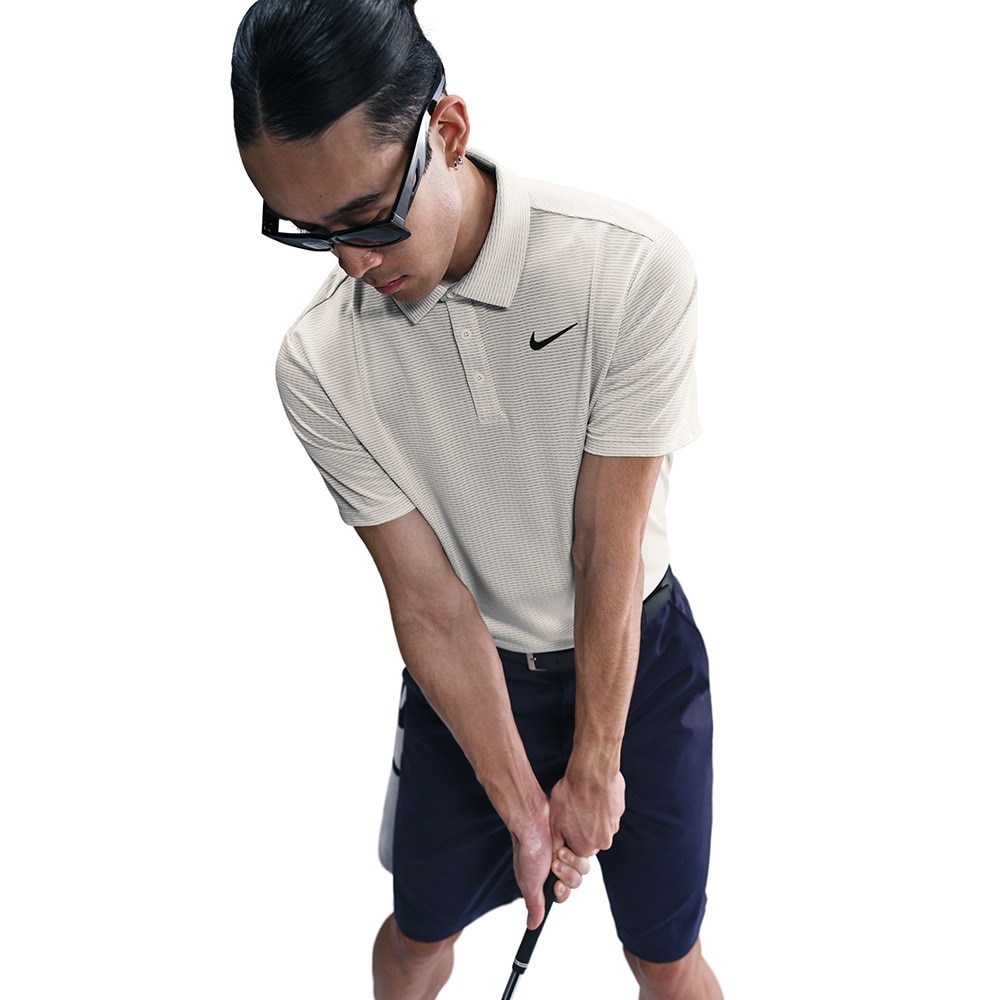 ナイキ（NIKE）（メンズ）ゴルフウェア 速乾 ドライフィット TOUR テクスチャード 半袖ポロシャツ FZ7531-110