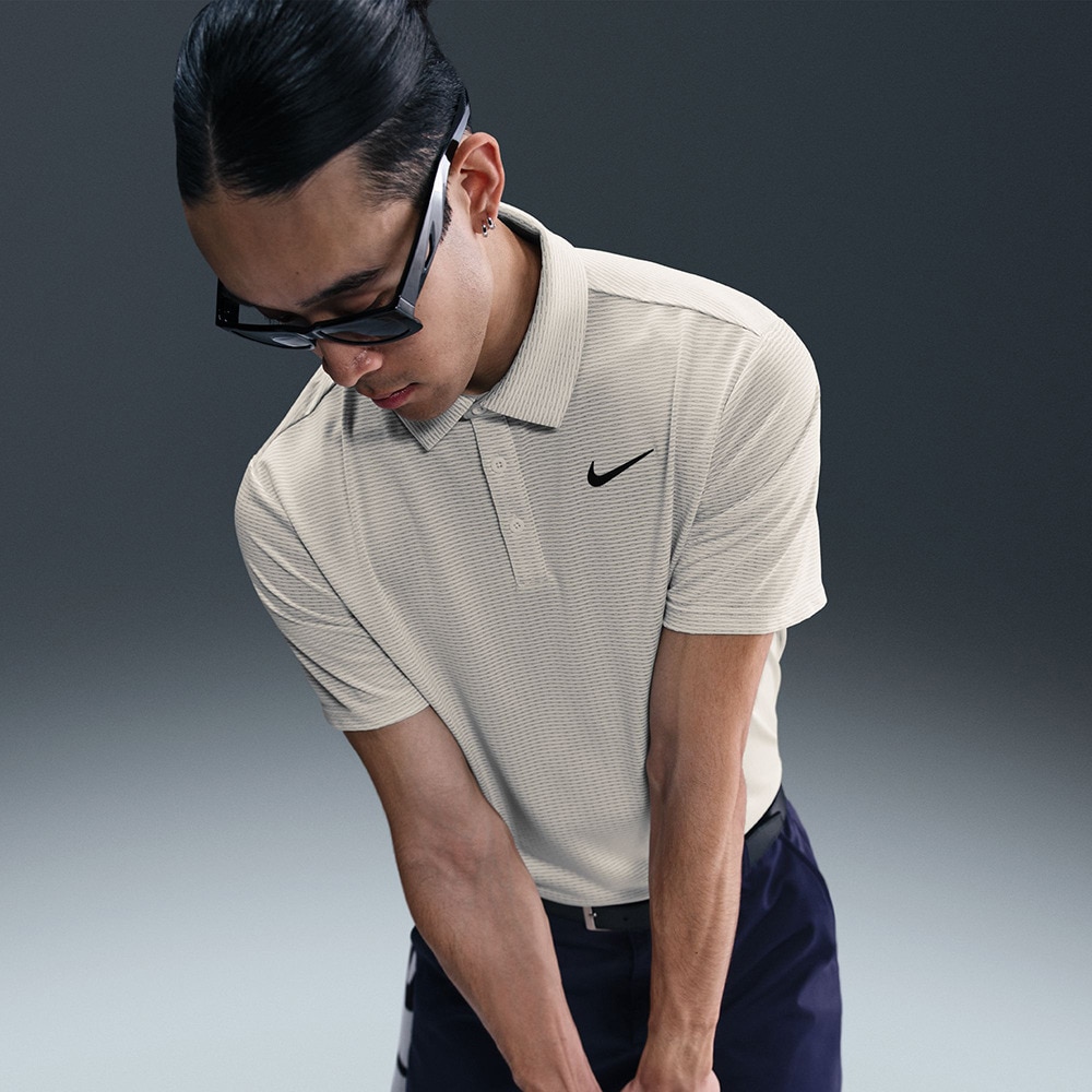 ナイキ（NIKE）（メンズ）ゴルフウェア 速乾 ドライフィット TOUR テクスチャード 半袖ポロシャツ FZ7531-110