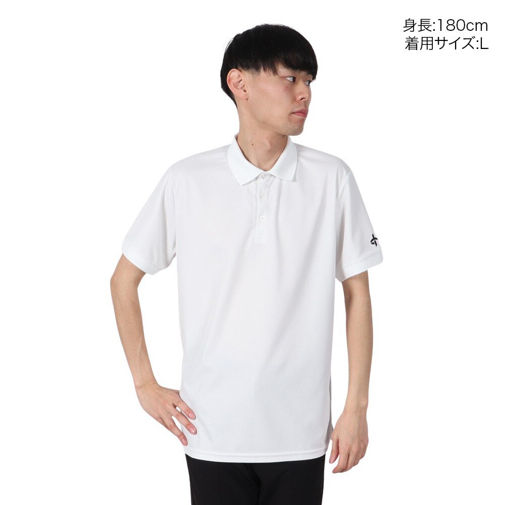 クロススポーツウエア（Cross Sportswear）（メンズ）ゴルフウェア BRIAN ポロシャツ WHT