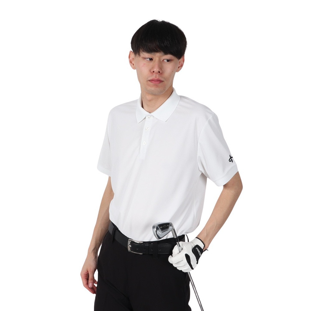 クロススポーツウエア（Cross Sportswear）（メンズ）ゴルフウェア BRIAN ポロシャツ WHT