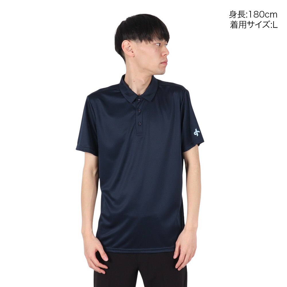 クロススポーツウエア（Cross Sportswear）（メンズ）ゴルフウェア COLLIN ポロシャツ NVY