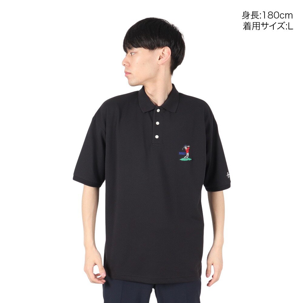 マンシングウエア（MUNSING WEAR）（メンズ）ゴルフウェア ペンギン バイ マンシングウェア ボギーマン 半袖ポロシャツ MU5SHS06M BK00
