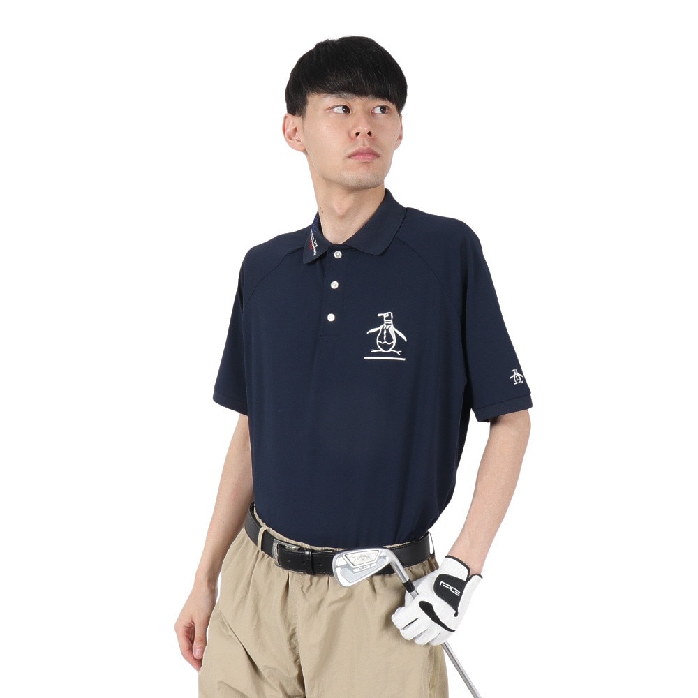 マンシングウエア（MUNSING WEAR）（メンズ）ゴルフウェア PEN 半袖 TEAM ポロシャツ MU5SHS09M NV00