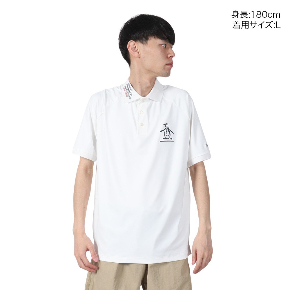 マンシングウエア（MUNSING WEAR）（メンズ）ゴルフウェア PEN 半袖 TEAM ポロシャツ MU5SHS09M WH00