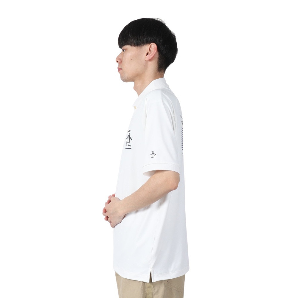 マンシングウエア（MUNSING WEAR）（メンズ）ゴルフウェア PEN 半袖 TEAM ポロシャツ MU5SHS09M WH00