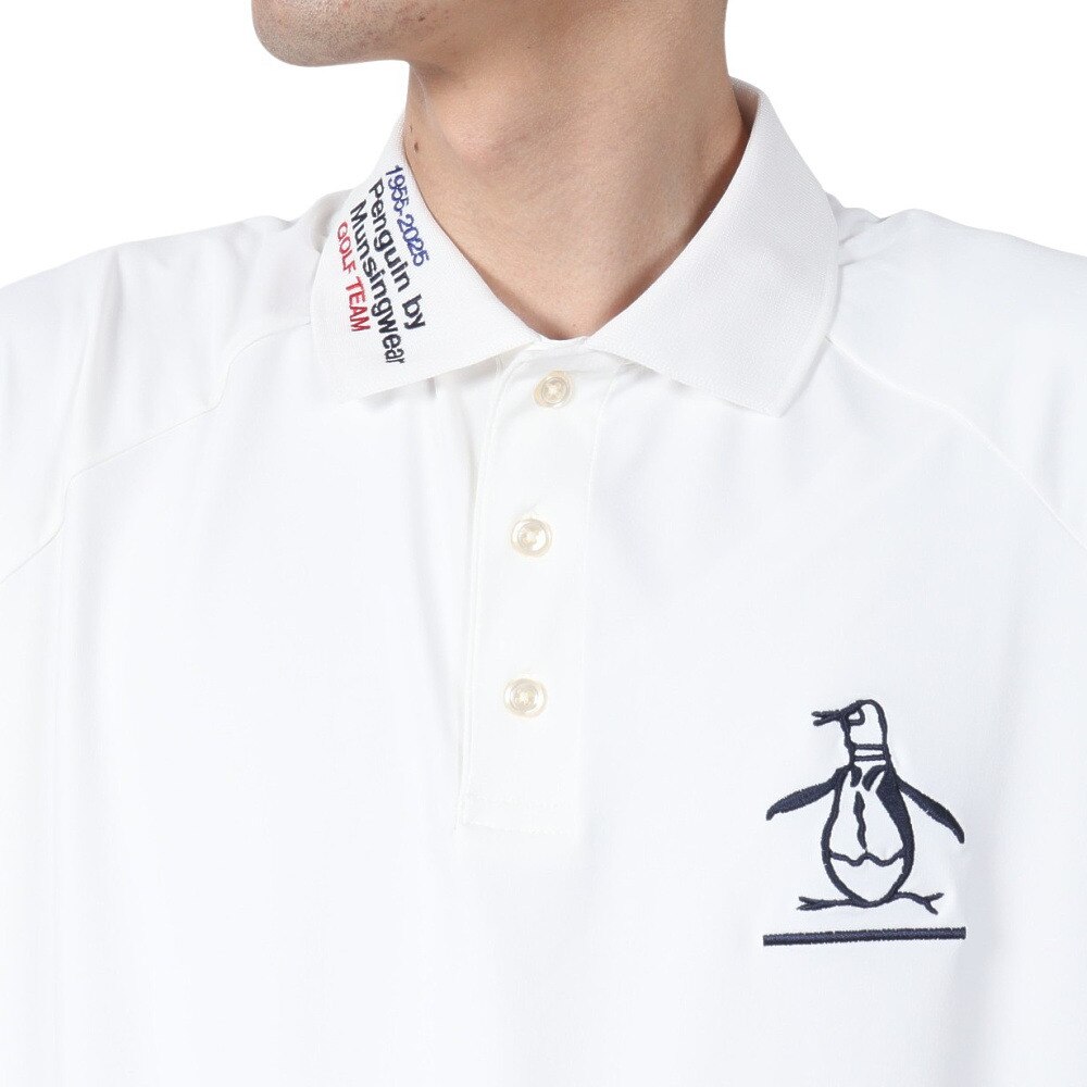 マンシングウエア（MUNSING WEAR）（メンズ）ゴルフウェア PEN 半袖 TEAM ポロシャツ MU5SHS09M WH00