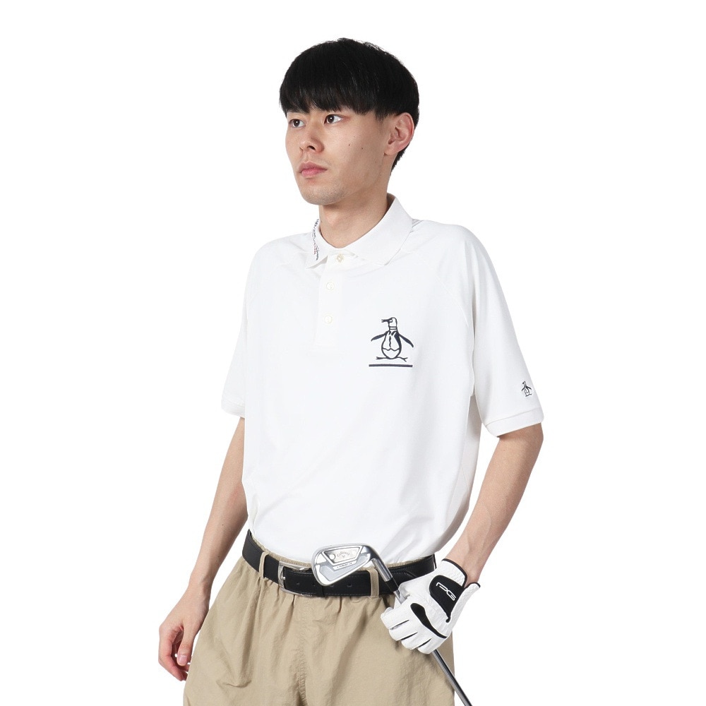 マンシングウエア（MUNSING WEAR）（メンズ）ゴルフウェア PEN 半袖 TEAM ポロシャツ MU5SHS09M WH00