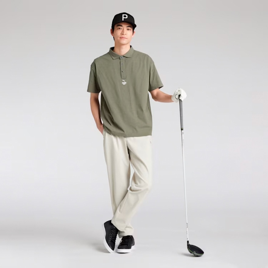 プーマ（PUMA）（メンズ）ゴルフウェア FOG ソリッド リラックス 半袖ポロシャツ 633298-02