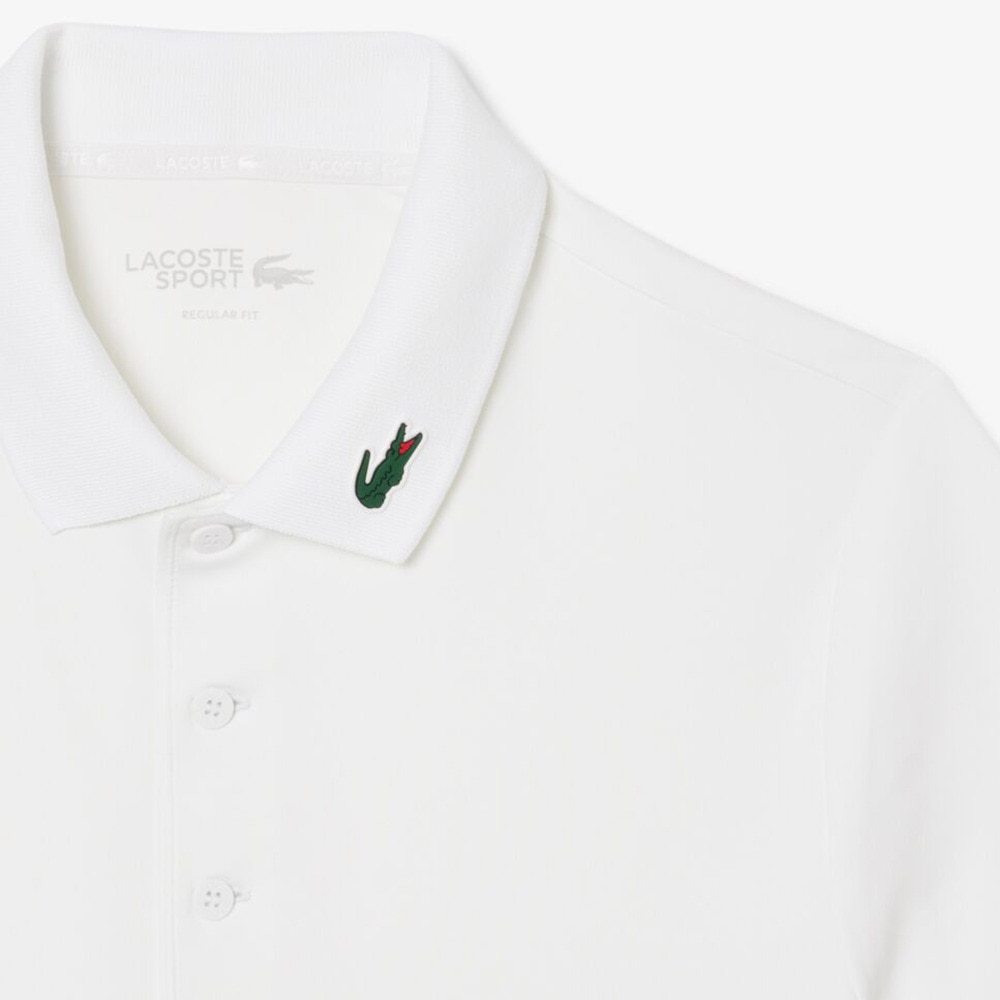 ラコステ（LACOSTE）（メンズ）ゴルフウェア カラーワニロゴパッチ 半袖 ポロシャツ DH2341-99001