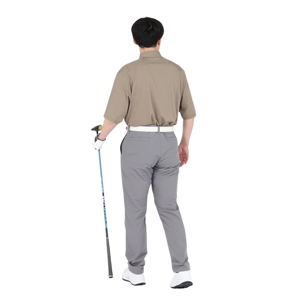 シルバースコット845（SILVERSCOTT845）（メンズ）ゴルフウェア 吸水速乾 WAFFLE POLO 半袖 ポロシャツ SS25SST005 BEG
