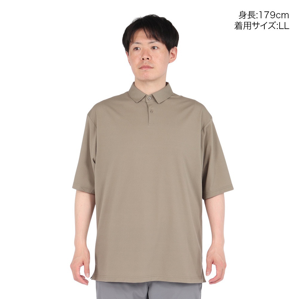 シルバースコット845（SILVERSCOTT845）（メンズ）ゴルフウェア 吸水速乾 WAFFLE POLO 半袖 ポロシャツ SS25SST005 BEG