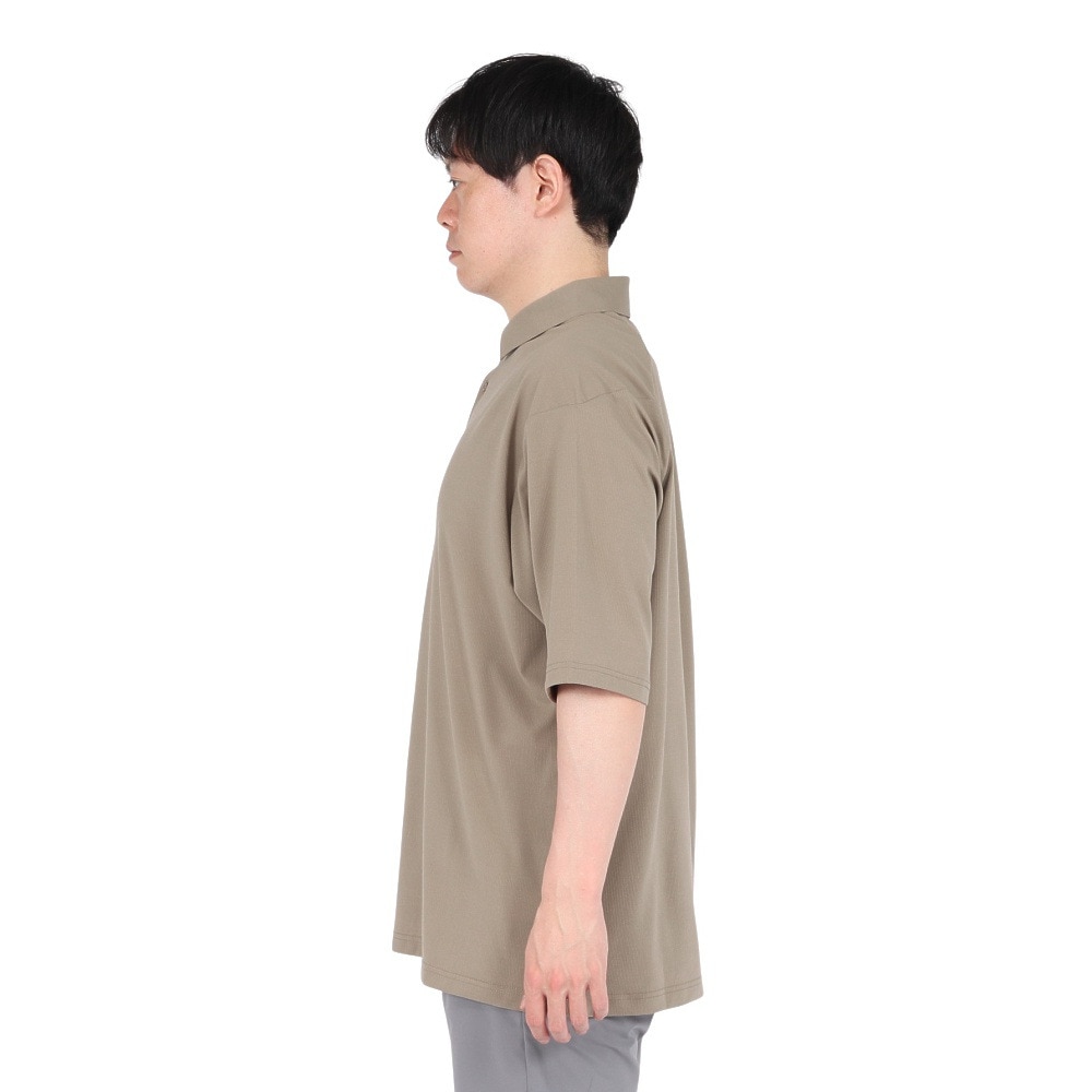 シルバースコット845（SILVERSCOTT845）（メンズ）ゴルフウェア 吸水速乾 WAFFLE POLO 半袖 ポロシャツ SS25SST005 BEG