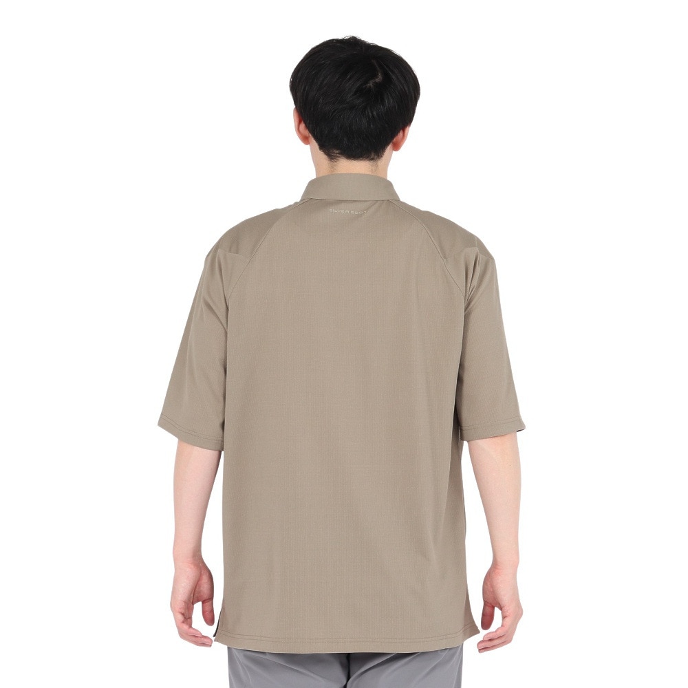 シルバースコット845（SILVERSCOTT845）（メンズ）ゴルフウェア 吸水速乾 WAFFLE POLO 半袖 ポロシャツ SS25SST005 BEG