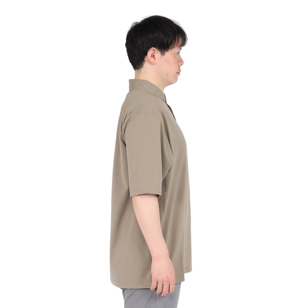 シルバースコット845（SILVERSCOTT845）（メンズ）ゴルフウェア 吸水速乾 WAFFLE POLO 半袖 ポロシャツ SS25SST005 BEG