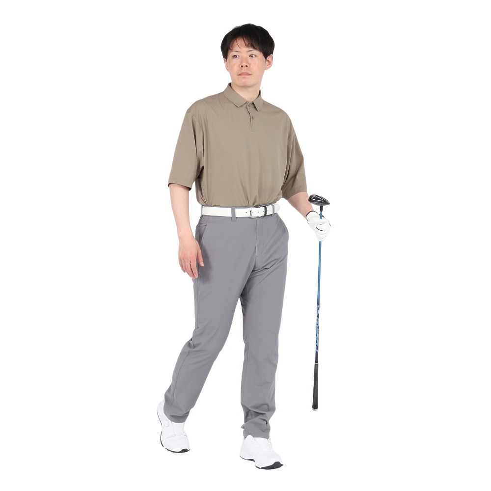 シルバースコット845（SILVERSCOTT845）（メンズ）ゴルフウェア 吸水速乾 WAFFLE POLO 半袖 ポロシャツ SS25SST005 BEG