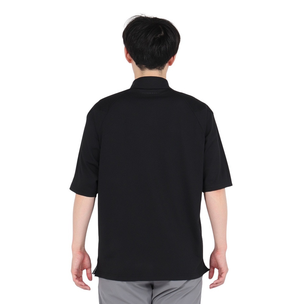 シルバースコット845（SILVERSCOTT845）（メンズ）ゴルフウェア 吸水速乾 WAFFLE POLO 半袖 ポロシャツ SS25SST005 BLK