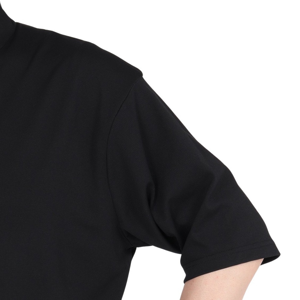 シルバースコット845（SILVERSCOTT845）（メンズ）ゴルフウェア 吸水速乾 WAFFLE POLO 半袖 ポロシャツ SS25SST005 BLK