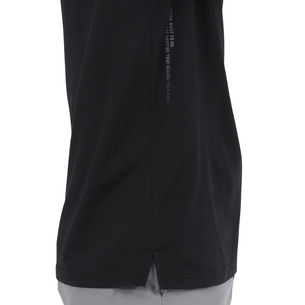 シルバースコット845（SILVERSCOTT845）（メンズ）ゴルフウェア 吸水速乾 WAFFLE POLO 半袖 ポロシャツ SS25SST005 BLK