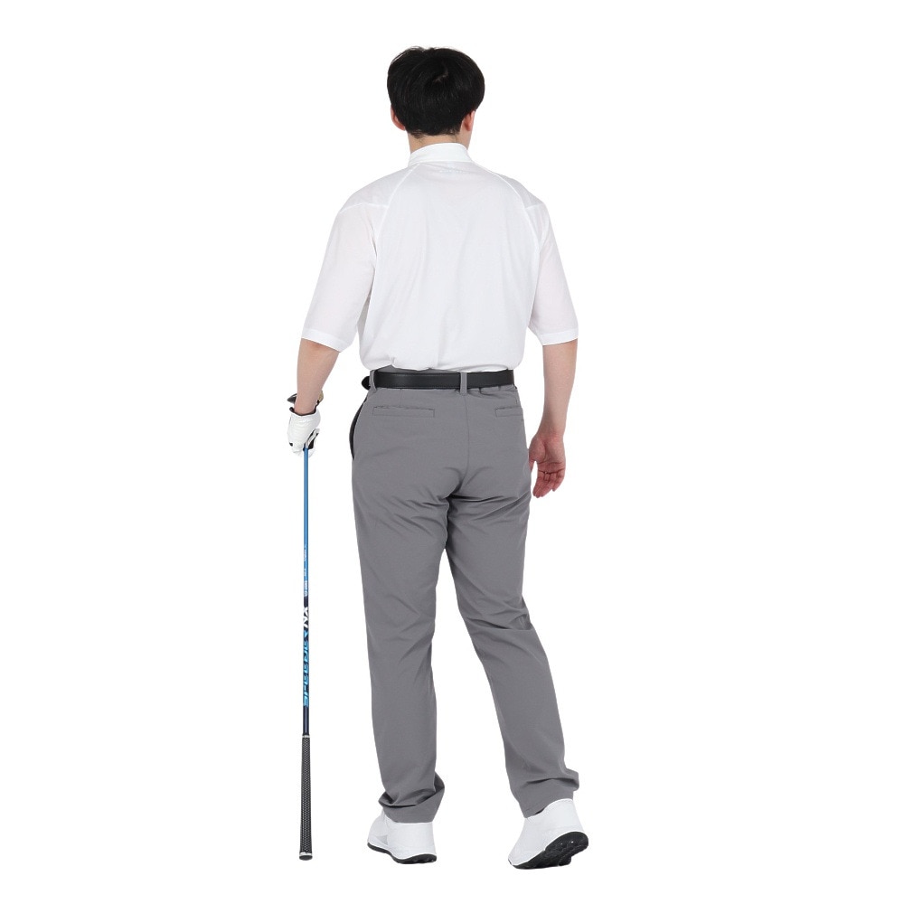 シルバースコット845（SILVERSCOTT845）（メンズ）ゴルフウェア 吸水速乾 WAFFLE POLO 半袖 ポロシャツ SS25SST005 WHT