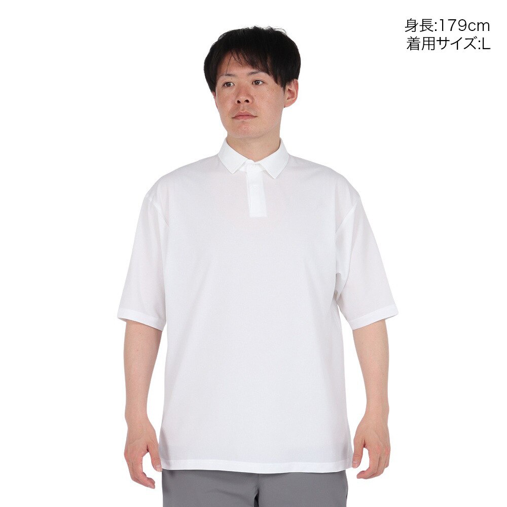 シルバースコット845（SILVERSCOTT845）（メンズ）ゴルフウェア 吸水速乾 WAFFLE POLO 半袖 ポロシャツ SS25SST005 WHT