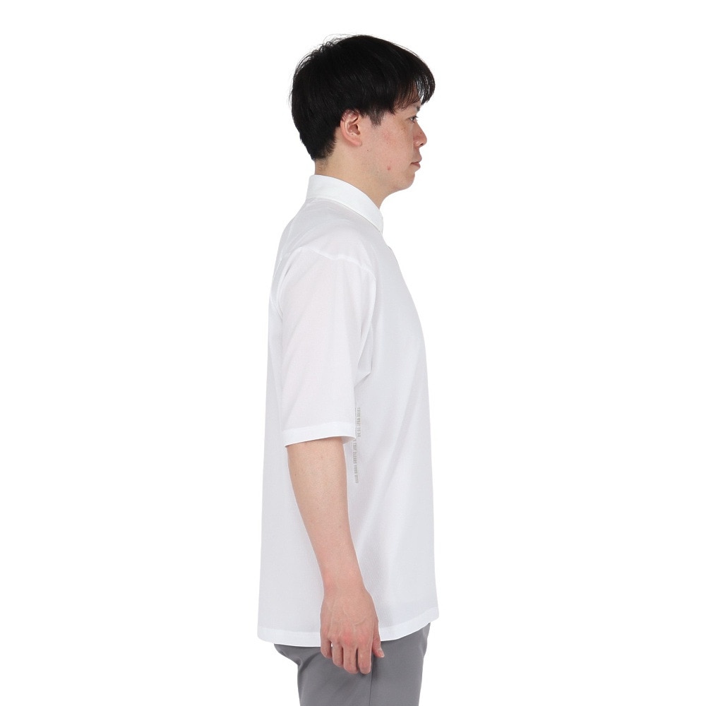 シルバースコット845（SILVERSCOTT845）（メンズ）ゴルフウェア 吸水速乾 WAFFLE POLO 半袖 ポロシャツ SS25SST005 WHT